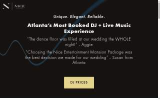 Nice Entertainment of Peachtree City website
