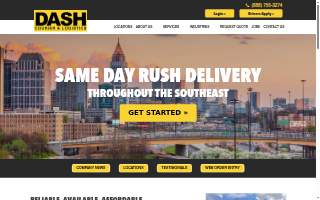 Dash Courier and Logistics website