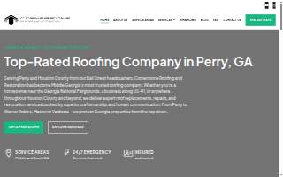 Cornerstone Roofing and Restoration website