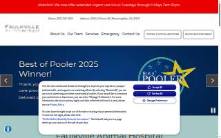 Faulkville Animal Hospital website