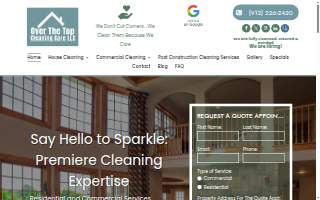 Over The Top Cleaning Care website