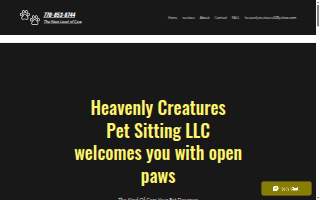 Heavenly creatures pet sitting website
