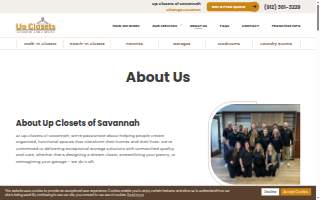 Up Closets of Savannah website