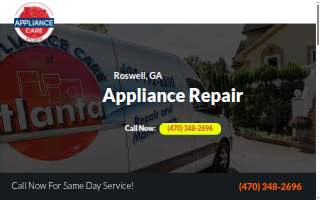 Commercial Appliance Repair website