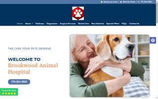 Brookwood Animal Hospital website