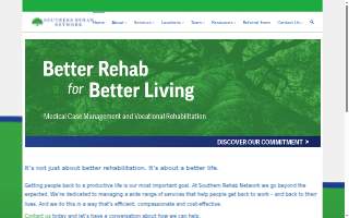 Southern Rehab & Sports Medicine website