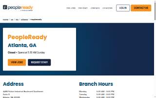 PeopleReady website