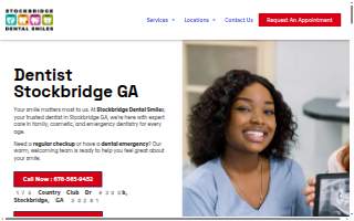STOCKBRIDGE DENTAL SMILES website