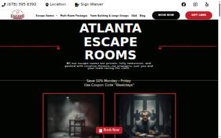 Mind Busting Escape Rooms website