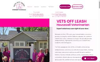 Vets Off Leash - Mobile Veterinary Clinic website