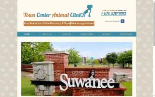 Town Center Animal Clinic website