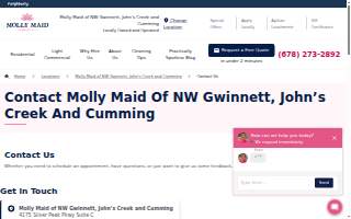 Molly Maid of NW Gwinnett, John's Creek and Cumming website