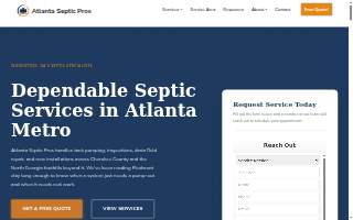 Atlanta Septic Tank Pros website