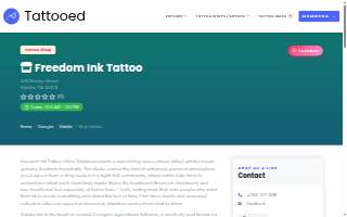 Freedom Ink Tattoo website