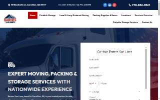 Barnes Van Lines website