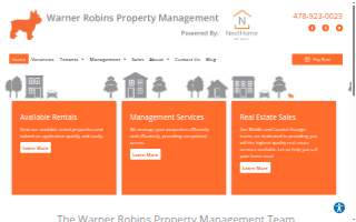 Warner Robins Property Management website