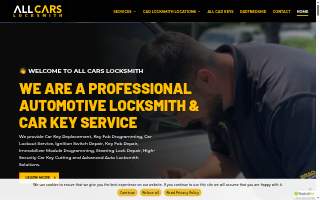 All Cars Locksmith website