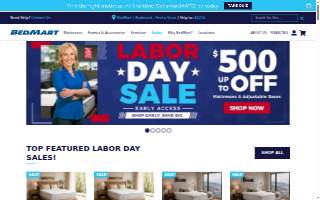 BedMart Mattress Superstores website