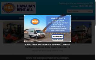 Hawaiian Rent-All website