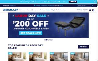 BedMart Mattress Superstores website