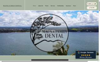 Mauna Family Dental website