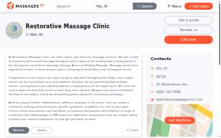 Restorative Massage Clinic website