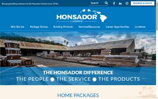 Honsador Lumber website