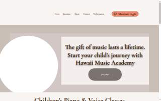 Hawaii Music Academy website