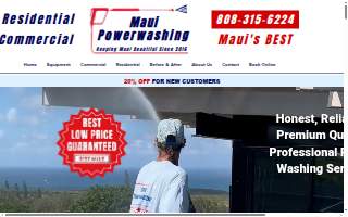 Maui Powerwashing website