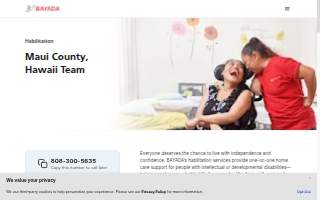 BAYADA Maui Home Care website