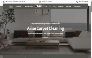Arise Carpet Cleaning website