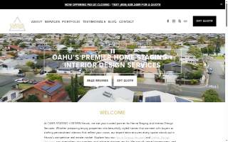 OASIS STAGING + DESIGN website
