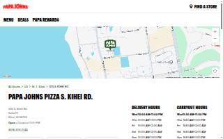 Papa Johns Pizza website