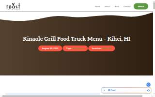 Kinaole Grill Food Truck website