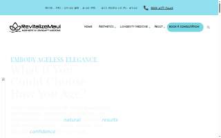 RevitalizeMaui Aesthetic & Longevity Medicine website