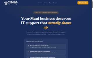 Maui Tech Support website