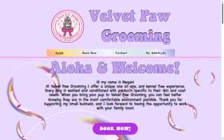 Velvet Paw Grooming website