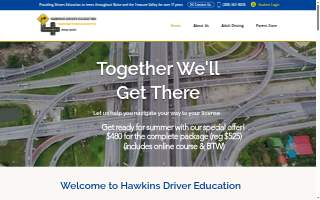 Hawkins Driver Education website
