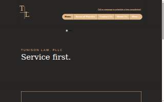 Tunison Law, PLLC website