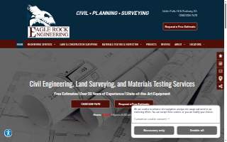 Eagle Rock Engineering and Land Surveying website