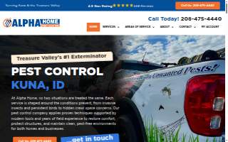 Alpha Home Pest Control website