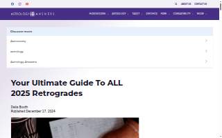 Retrograde Cinematics website
