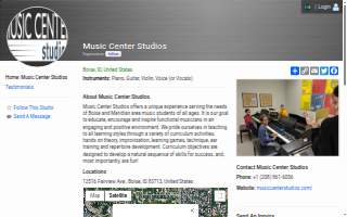 Music Center Studios website