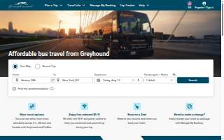 Greyhound: Bus Stop website
