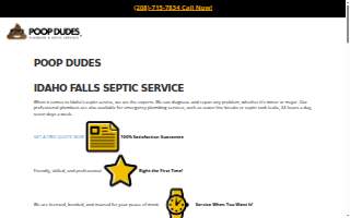 Poop dudes Idaho septic services website