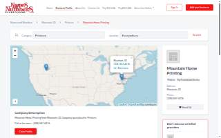 Mountain Home Printing website