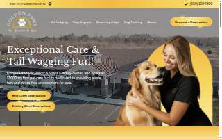 Golden Paws Luxury Pet Resort website