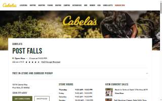 Cabela's website
