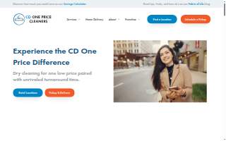 CD One Price Cleaners website