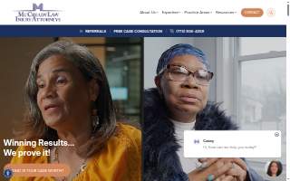 McCreadyLaw Injury Attorneys website